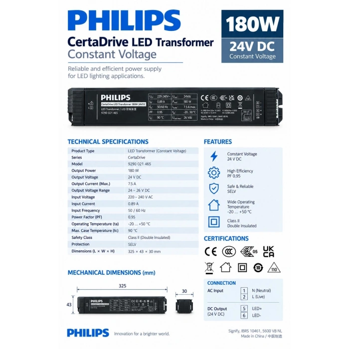 PHILIPS CertaDrive 180W 24V LED SÜRÜCÜ
