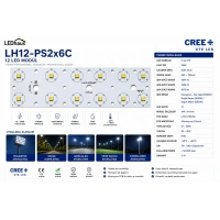 LH12-PS2x6C 12-36W PROJEKTÖR LED MODÜL 14,4 CMDE 12 LEDLİ Sabit Akım 350-700mA