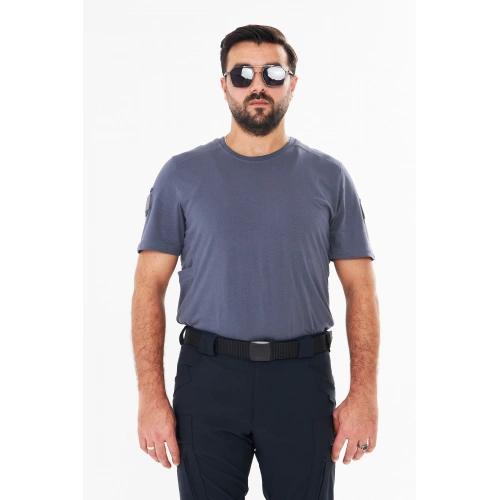 Battal Füme Bisiklet Yaka Taktikal T-shirt