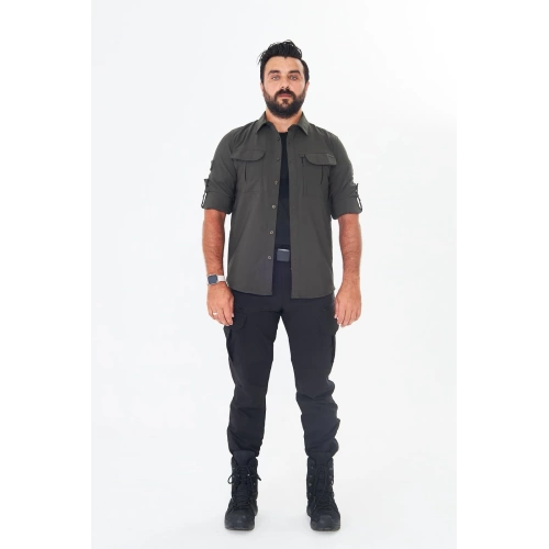 İssi 706 Taktik Tek Bayrak Pençli Haki Gömlek