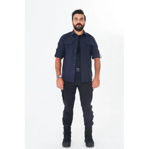 İssi 706 Taktik Tek Bayrak Pençli Lacivert Gömlek