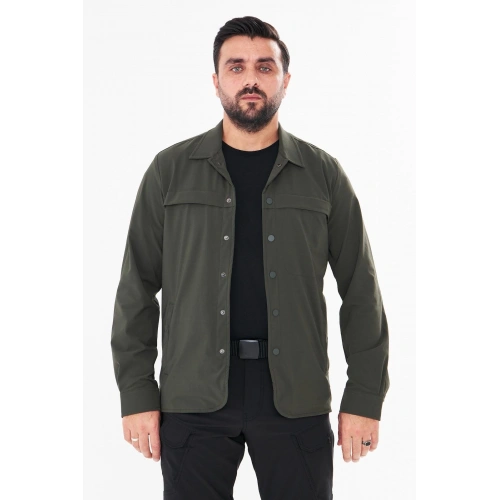 İssi İçi Astarlı Çıtlıçıtlı Gömlek Haki