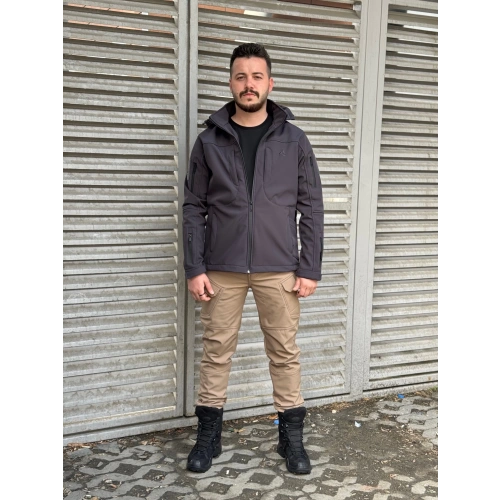 İSSİ Tactical Pro Softshell Kışlık Mont Antrasit