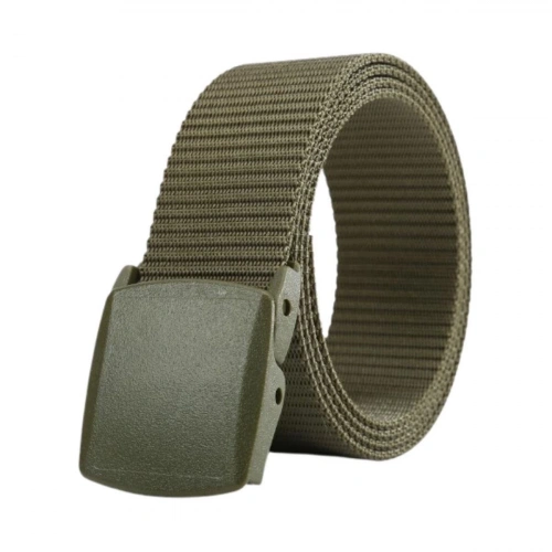 Kilitli Plastik Tokalı Taktik Outdoor Kemer Haki Rengi