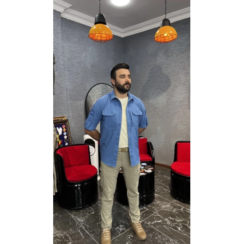 Taktikal 4lü Açık Mavi-Çöl Kombin