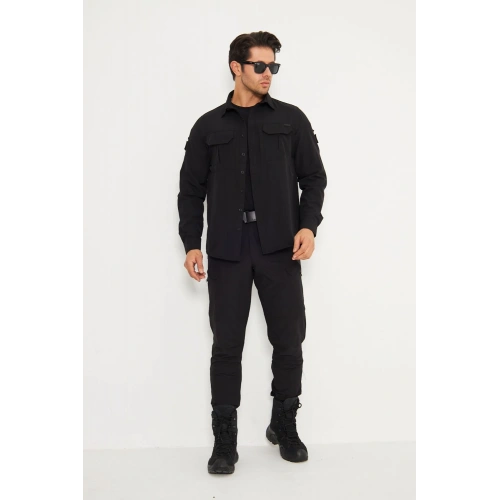 Full Siyah Taktikal Makam Koruma Kombini