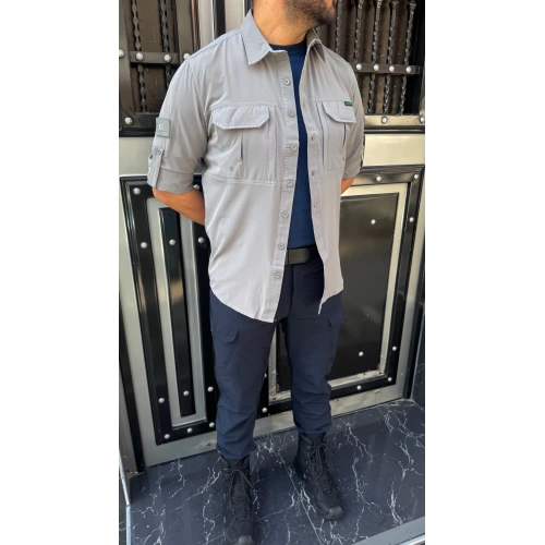 Taktikal 4lü Koyu Gri-Lacivert Kombin