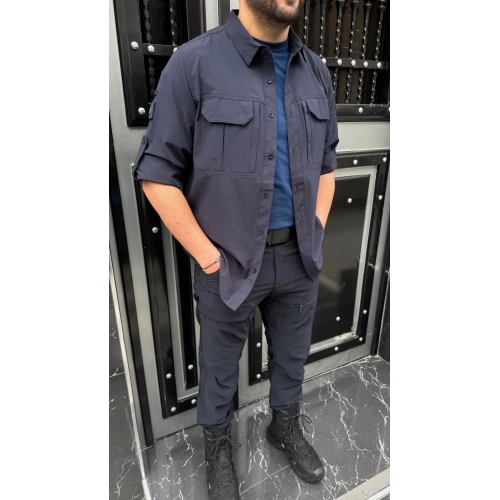 Taktikal 4lü Mat Lacivert Premium Kombin