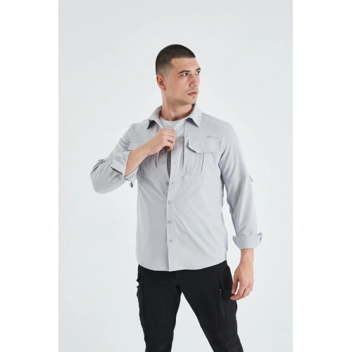 Taktikal Açık Gri Premium Gömlek