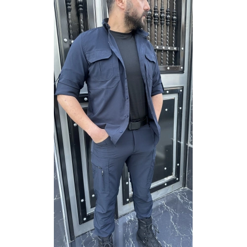 Taktikal Düz Lacivert 4lü Kombin