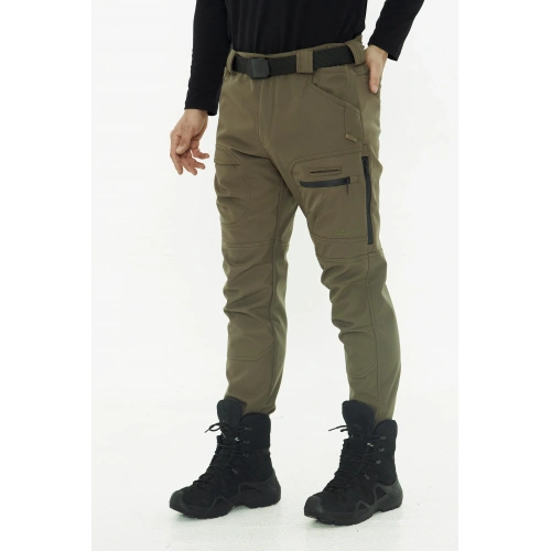 504 Taktikal Havalandırmalı Kışlık Softshel İçi Polarlı Toprak Pantolon