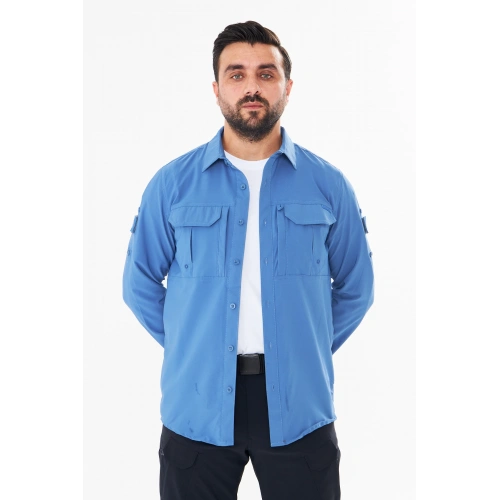 Taktikal Pençli Mavi Gömlek