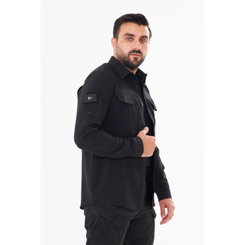 Taktikal Pençli Siyah Gömlek