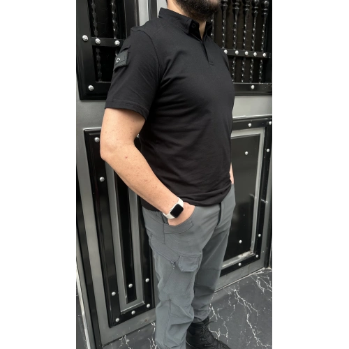 Taktikal Polo Siyah-Antrasit Pantolon Kombin