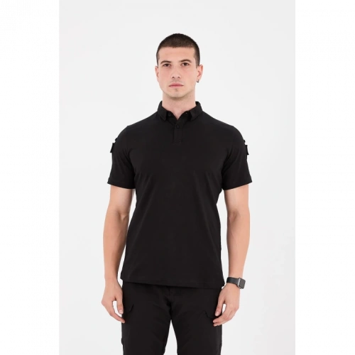 Taktikal Polo Siyah Alt Üst Kombin