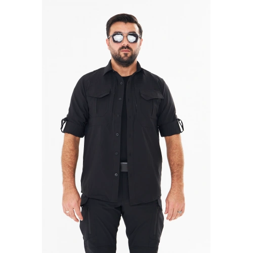 Taktikal Siyah Premium Gömlek