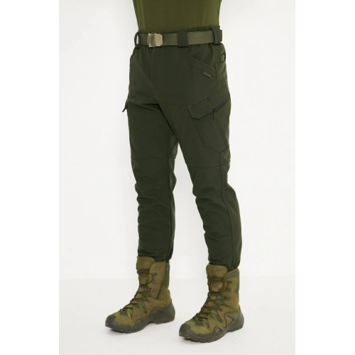 500 Taktikal Kışlık Softshel İçi Polarlı Haki Pantolon