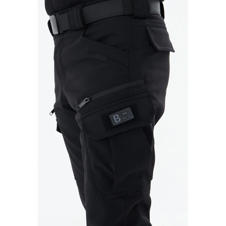 508 Kışlık Softshel İçi Polarlı Siyah Pantolon