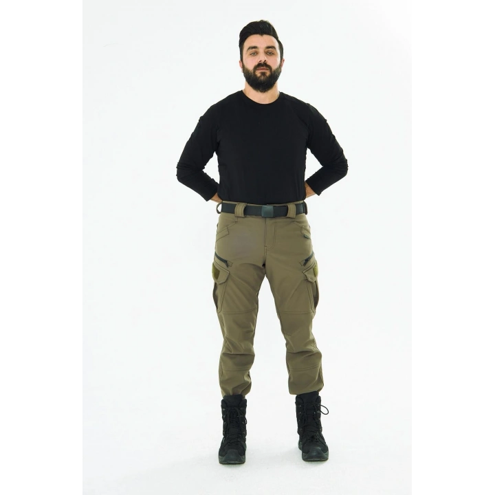 508 Kışlık Softshel İçi Polarlı Toprak Pantolon