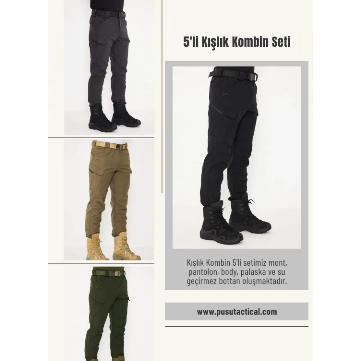 5’li Kışlık Kombin Botlu