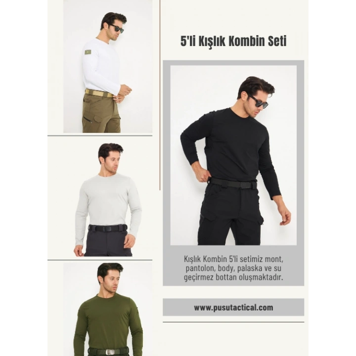 5’li Kışlık Kombin Botlu