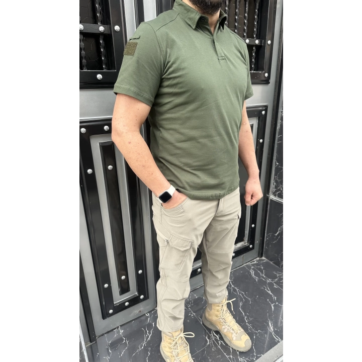 Taktikal Polo Haki-Çöl Kombin