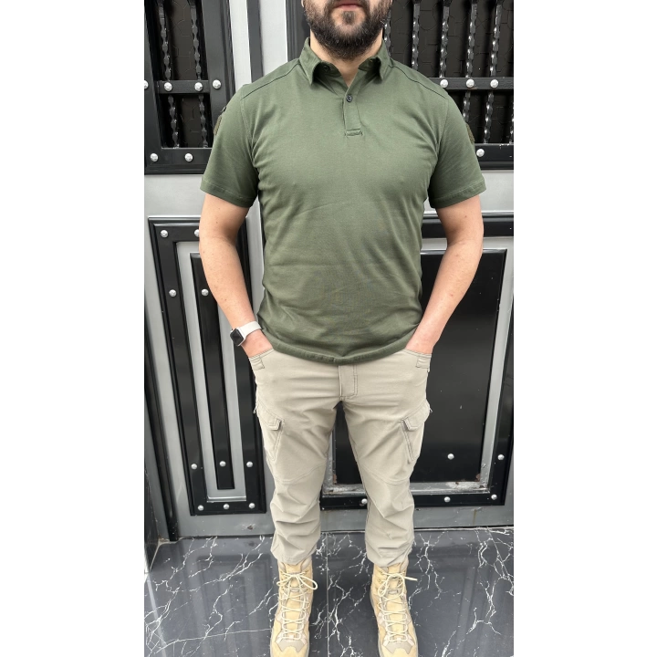 Taktikal Polo Haki-Çöl Kombin