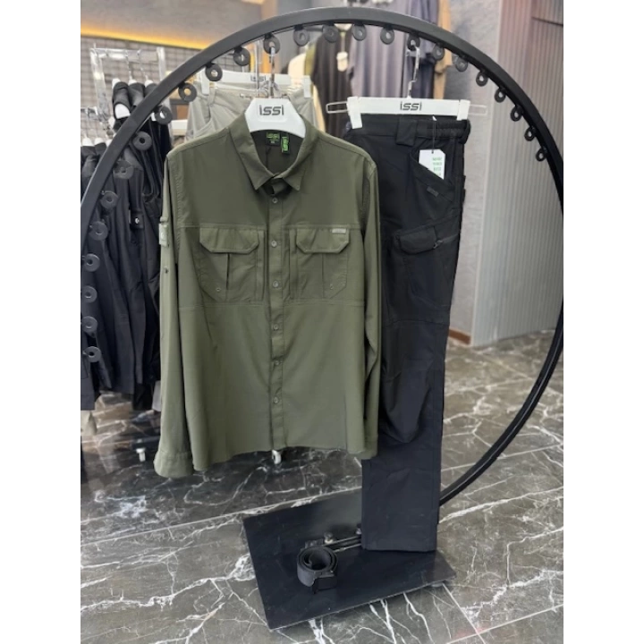 Battal Beden Taktikal 3lü Siyah-Haki Kombin