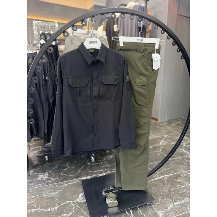 Battal Beden Taktikal 3lü Siyah-Haki Kombin