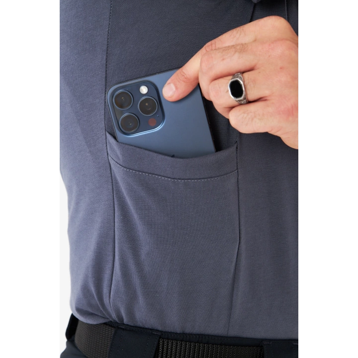 Battal Füme Bisiklet Yaka Taktikal T-shirt