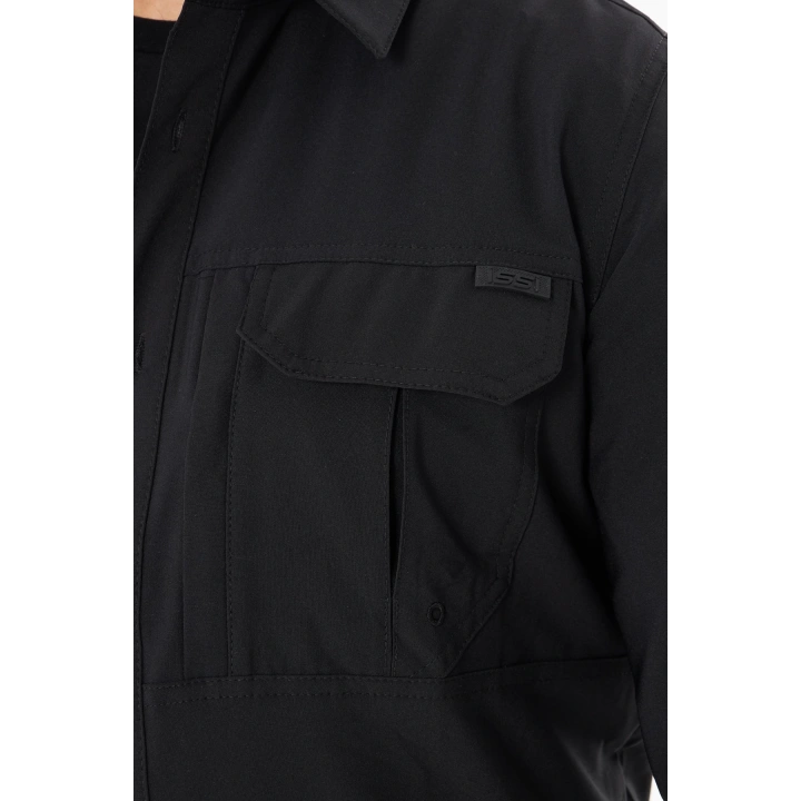 Battal Taktikal Pençli Siyah Gömlek