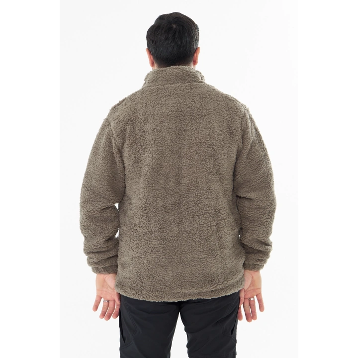 İSSİ İçi Astarlı Çöl Peluş Hırka