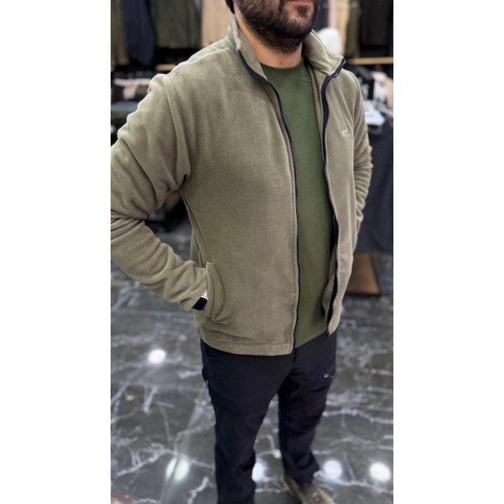 DÜZ POLAR HIRKA HAKİ