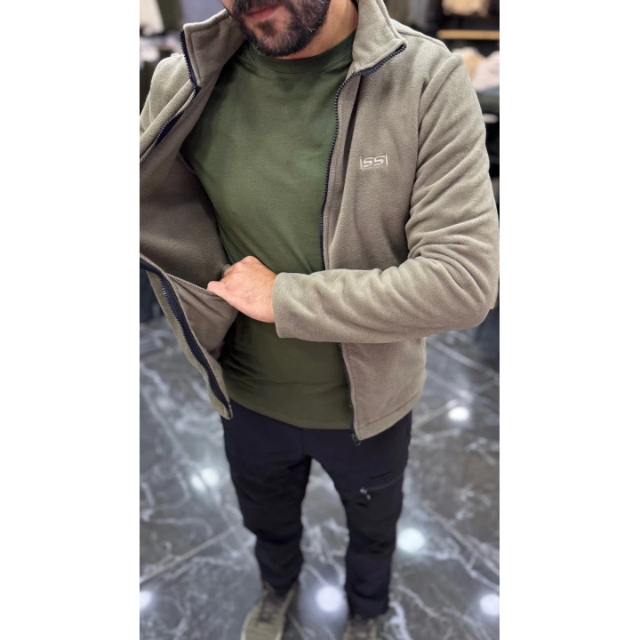 DÜZ POLAR HIRKA HAKİ