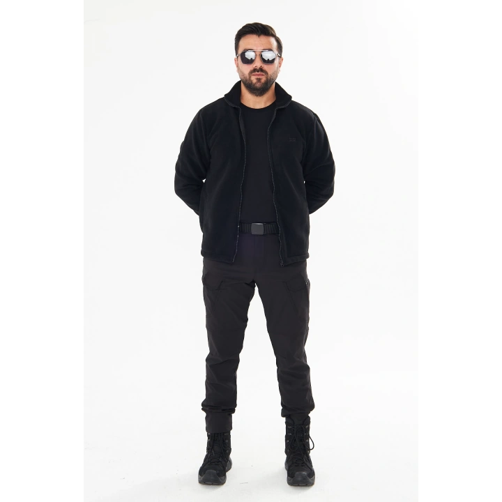 DÜZ POLAR HIRKA SİYAH