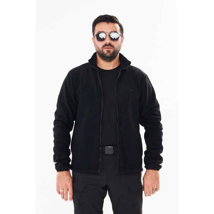 DÜZ POLAR HIRKA SİYAH