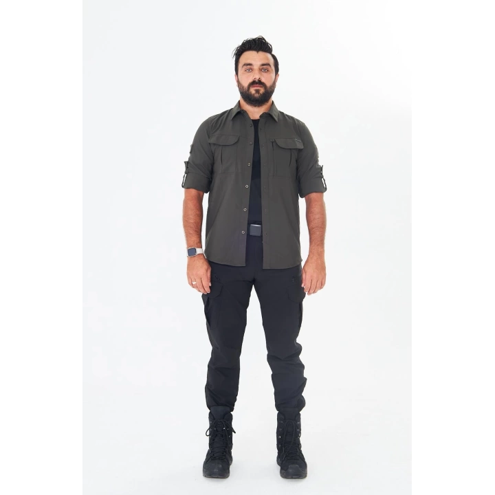 İssi 706 Taktik Tek Bayrak Pençli Haki Gömlek