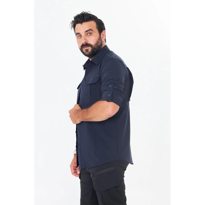 İssi 706 Taktik Tek Bayrak Pençli Lacivert Gömlek
