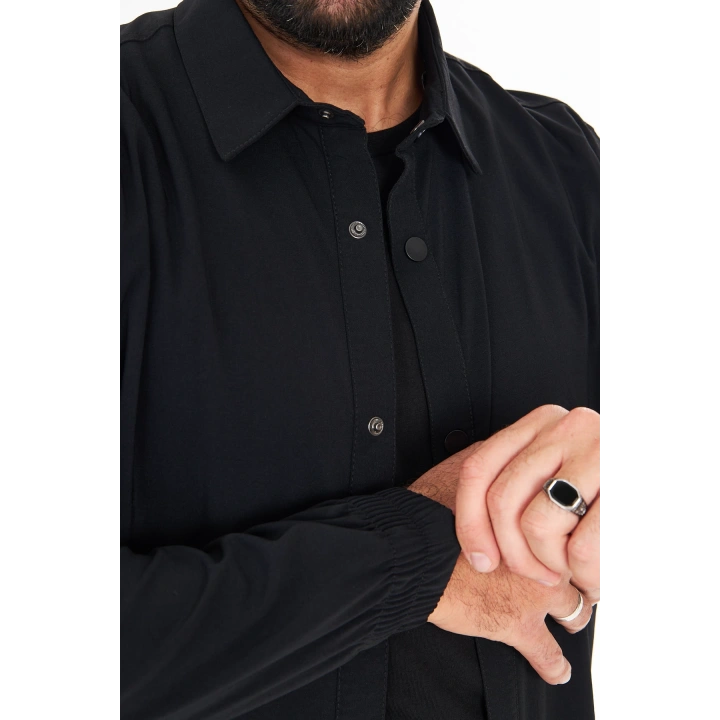 İssi Çıtçıtlı Gömlek Siyah