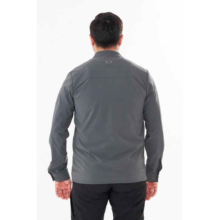 İssi İçi Astarlı Çıtlıçıtlı Gömlek Antrasit