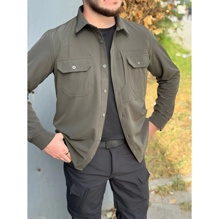 İSSİ Kışlık Pençli Gömlek Haki