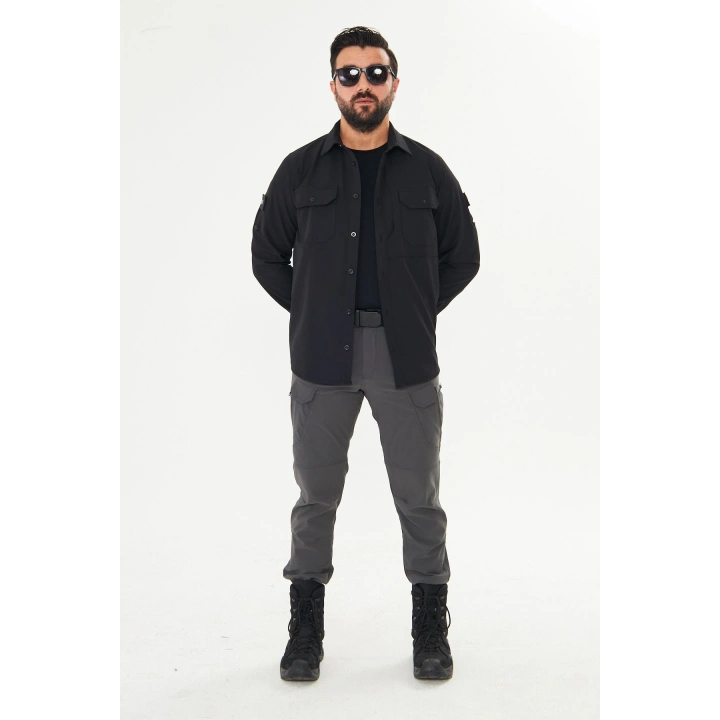 İSSİ Kışlık Pençli Gömlek Siyah