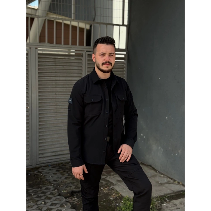 İSSİ Kışlık Pençli Gömlek Siyah