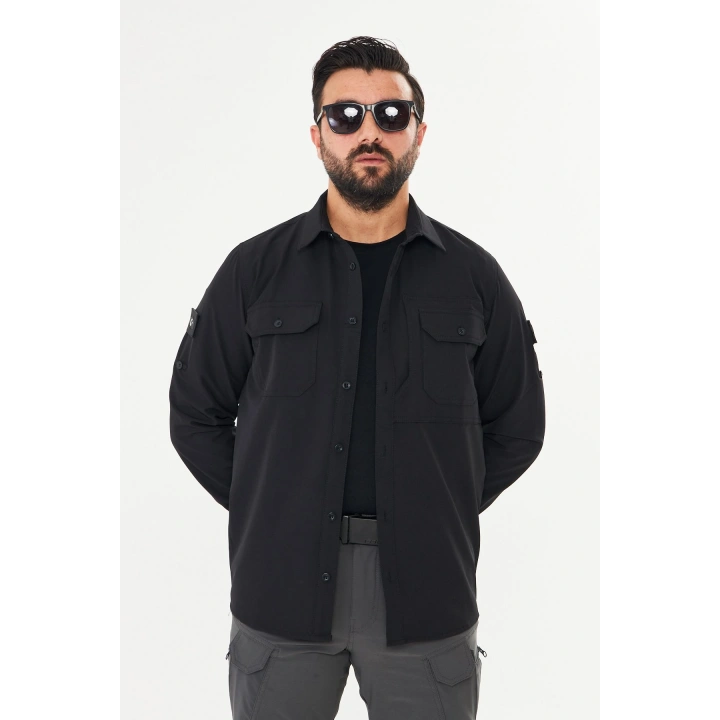 İSSİ Kışlık Pençli Gömlek Siyah