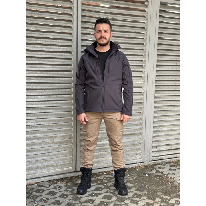 İSSİ Tactical Pro Softshell Kışlık Mont Antrasit