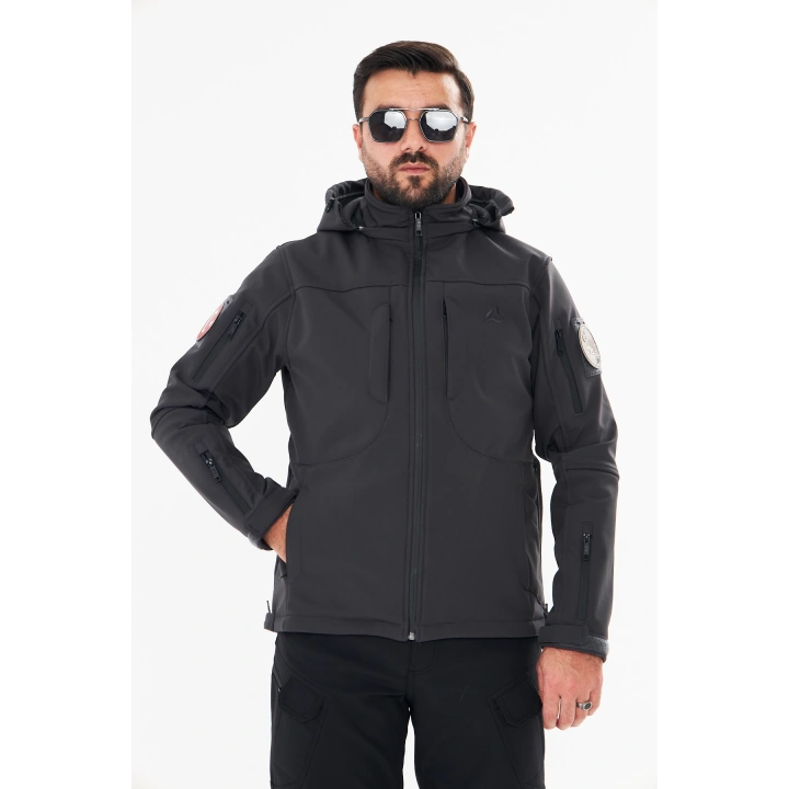İSSİ Tactical Pro Softshell Kışlık Mont Antrasit