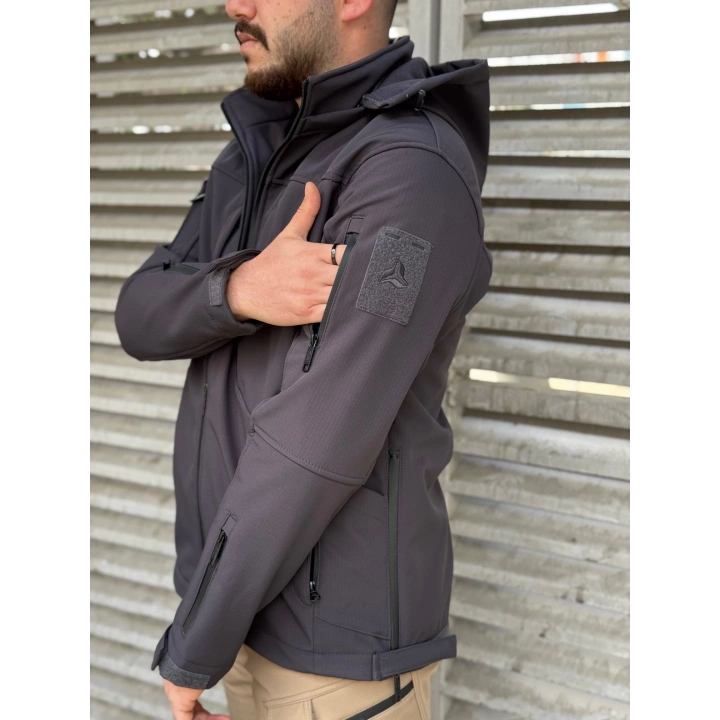 İSSİ Tactical Pro Softshell Kışlık Mont Antrasit