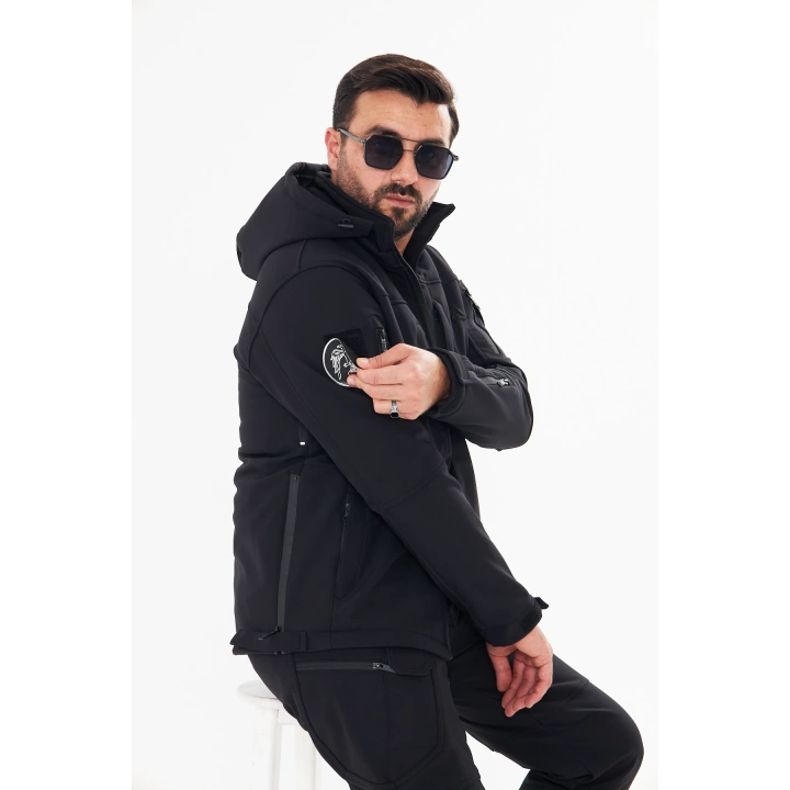 İSSİ Tactical Pro Softshell Kışlık Mont Siyah