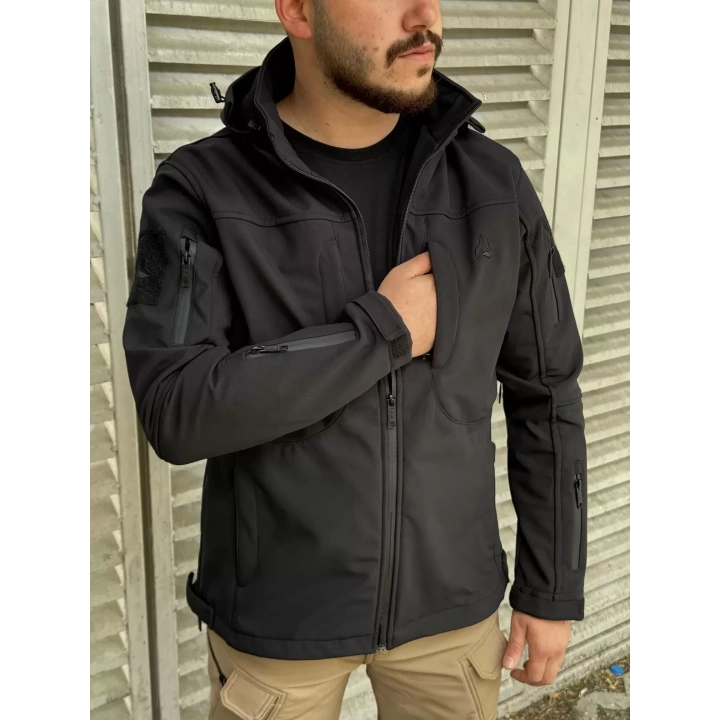 İSSİ Tactical Pro Softshell Kışlık Mont Siyah