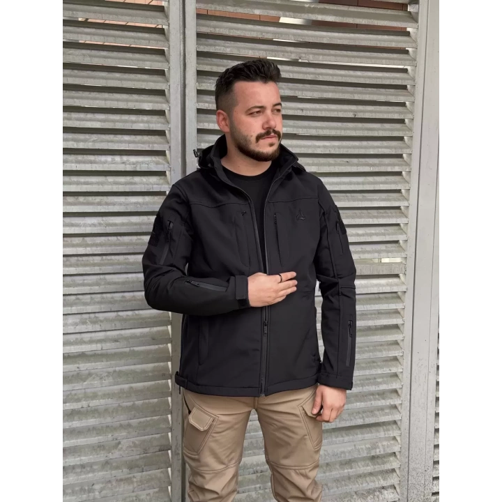İSSİ Tactical Pro Softshell Kışlık Mont Siyah